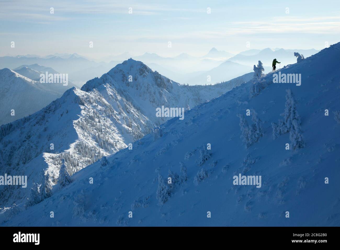 geography / travel, Germany, Bavaria, Bavarian Alps, ski tour Heimgarten, Additional-Rights-Clearance-Info-Not-Available Stock Photo