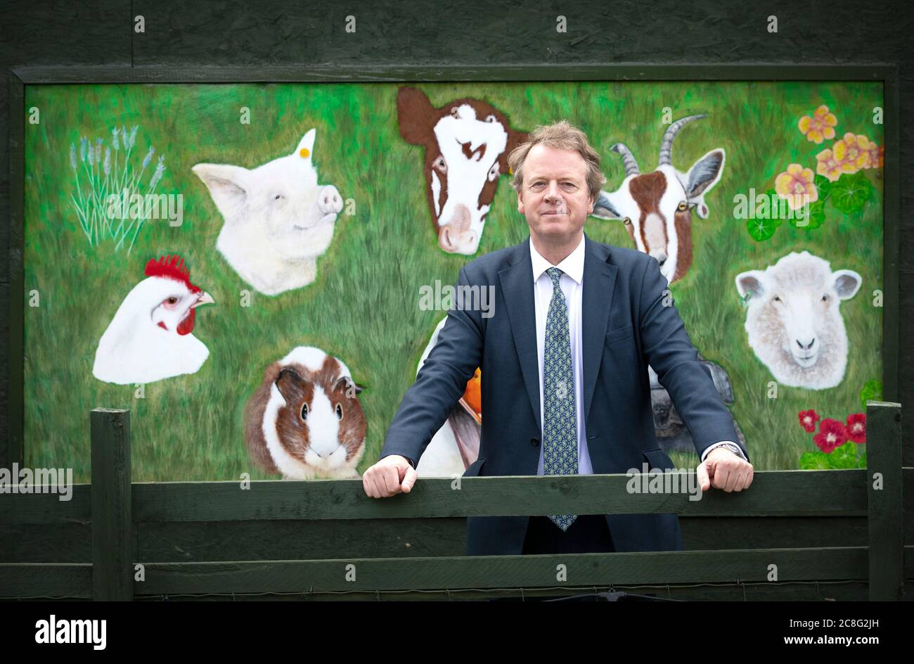 Scottish Secretary Alister Jack during a visit to LOVE Gorgie City Farm in Edinburgh as it was announced that further upfront funding will be guaranteed for the devolved nations to give them certainty for the months ahead as they deal with coronavirus. Stock Photo