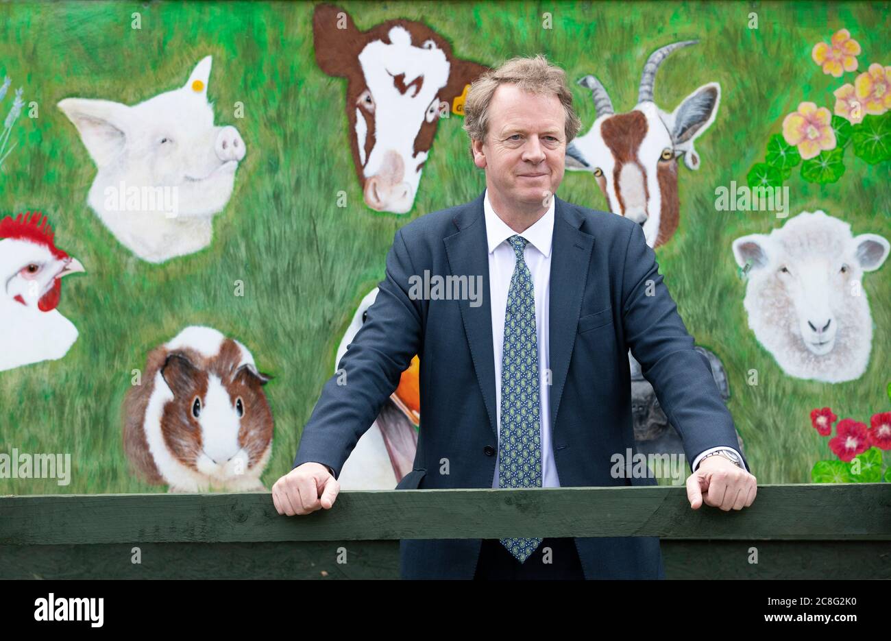 Scottish Secretary Alister Jack during a visit to LOVE Gorgie City Farm in Edinburgh as it was announced that further upfront funding will be guaranteed for the devolved nations to give them certainty for the months ahead as they deal with coronavirus. Stock Photo