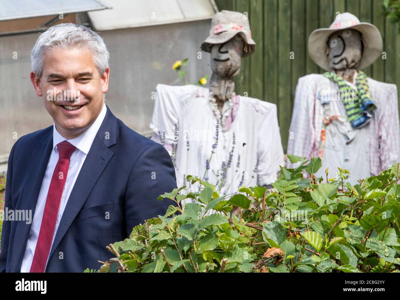 Chief Secretary to the Treasury Steve Barclay during a visit to LOVE Gorgie City Farm in Edinburgh as it was announced that further upfront funding will be guaranteed for the devolved nations to give them certainty for the months ahead as they deal with coronavirus. Stock Photo
