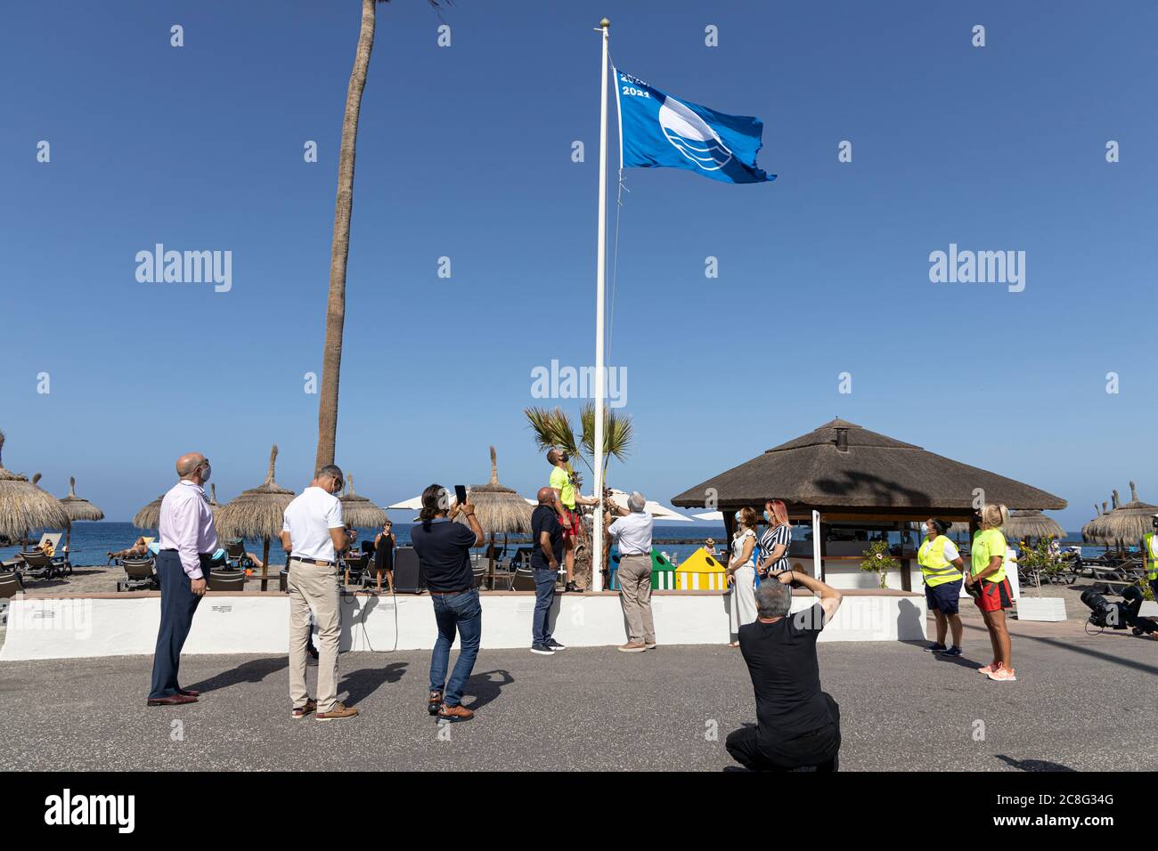 Costa Adeje, Tenerife, Canary Islands, Spain. 24 July 2020. Playa
