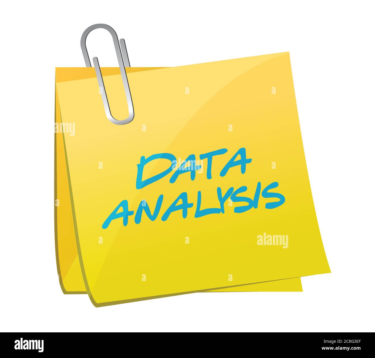 Data analysis post illustration design over a white background Stock Vector