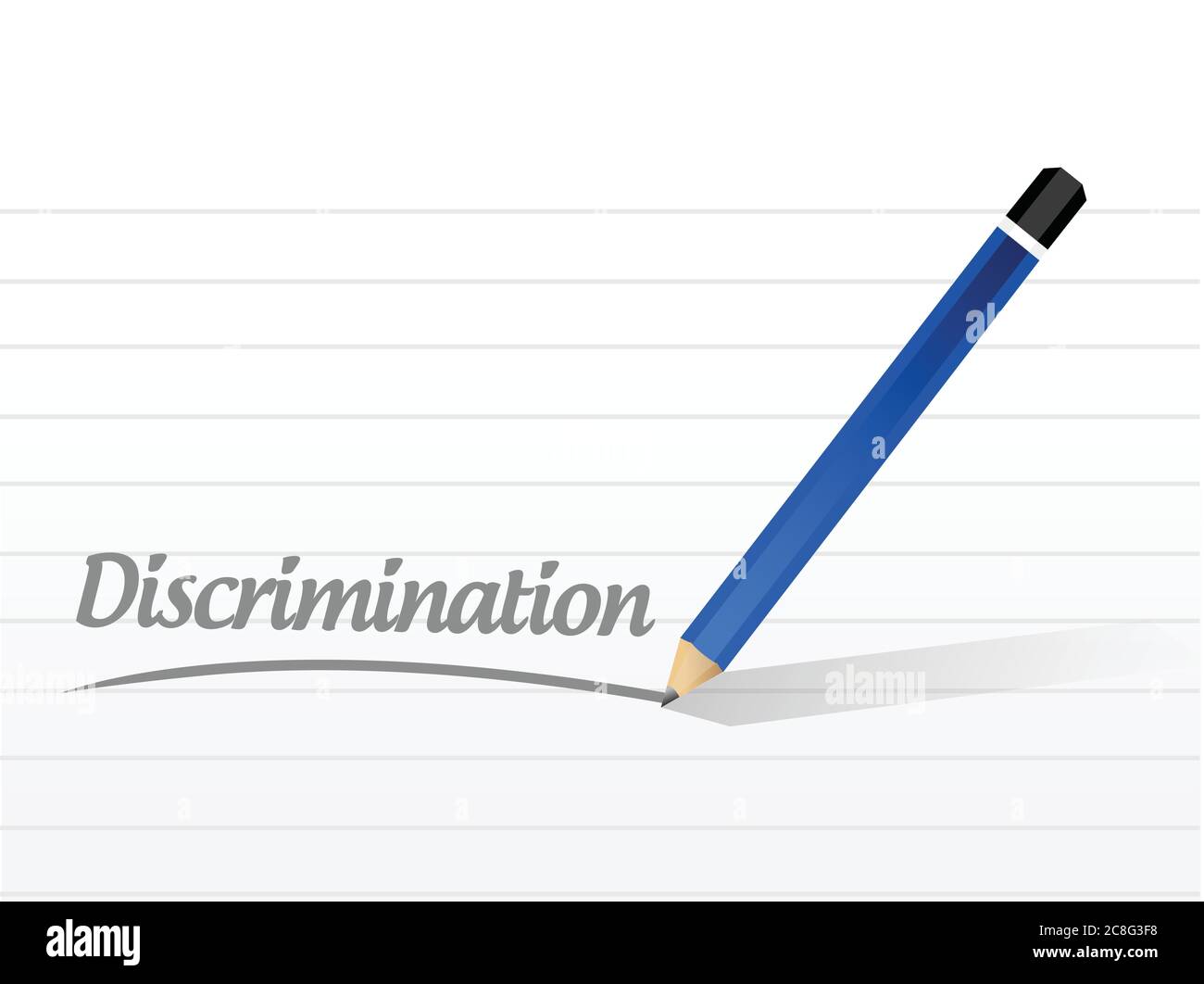 Discrimination message illustration design over a white background Stock Vector