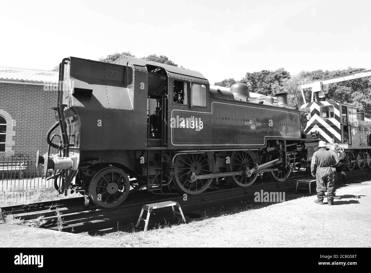 An Ivatt class 2MT-A at Haven Street station. Stock Photo