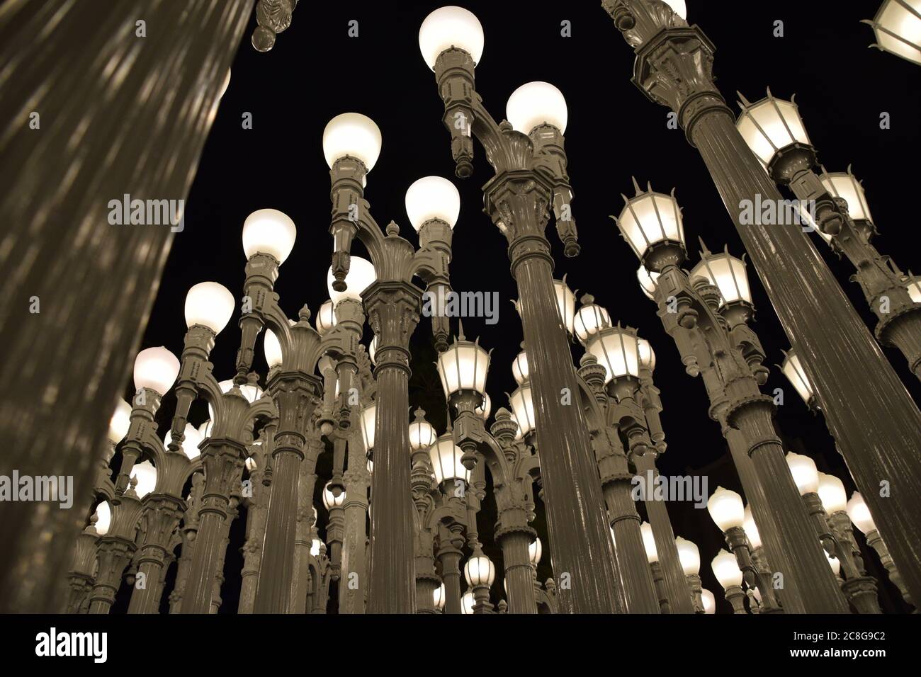 An art installation in Los Angeles with the name 'Urban lights'. Famous