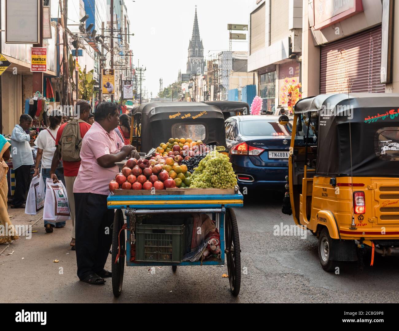 Street fruit vendor india cart hires stock photography and images Alamy
