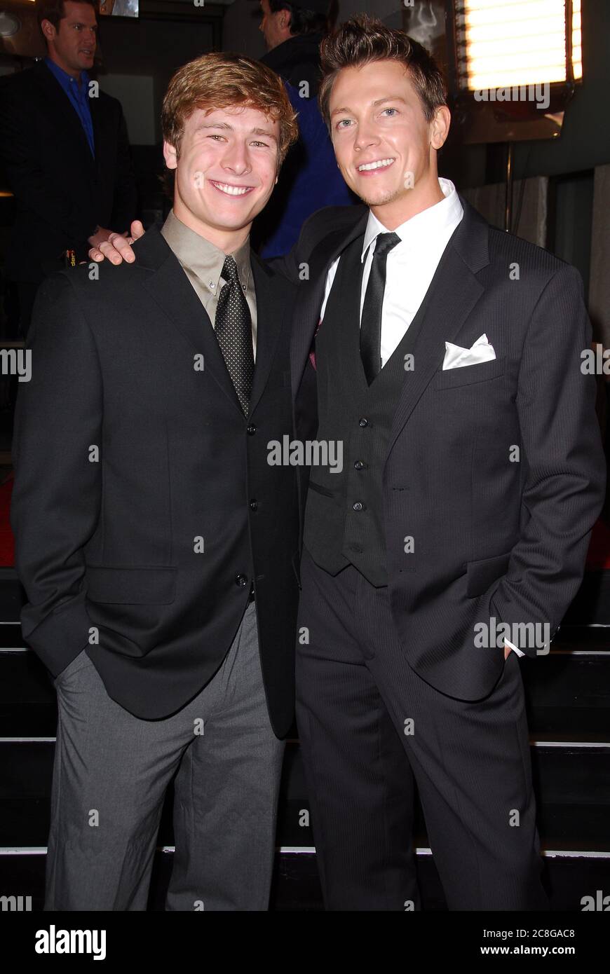 Glen Powell, Jr. and Justice Leak at the Premiere of "The Great