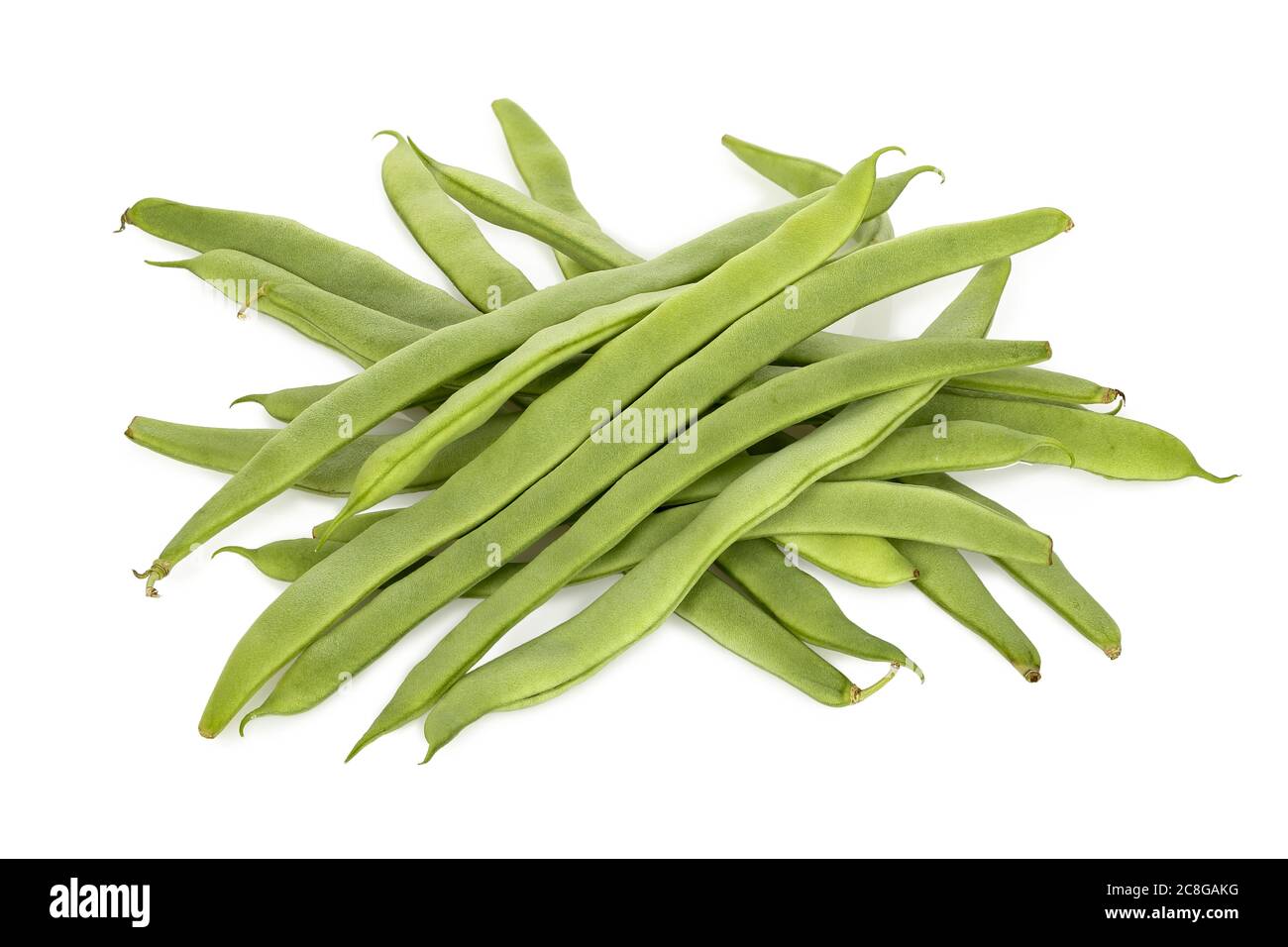 heap of uncooked runner beans on white Stock Photo Alamy