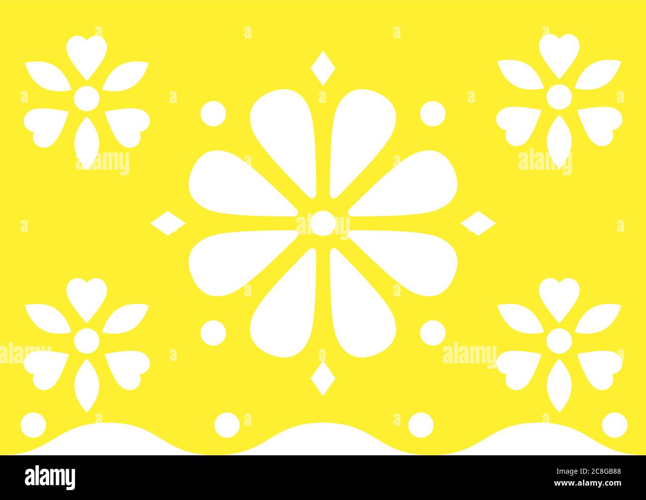 Mexican bunting papel picado for the Day of the Dead decoration Stock Vector