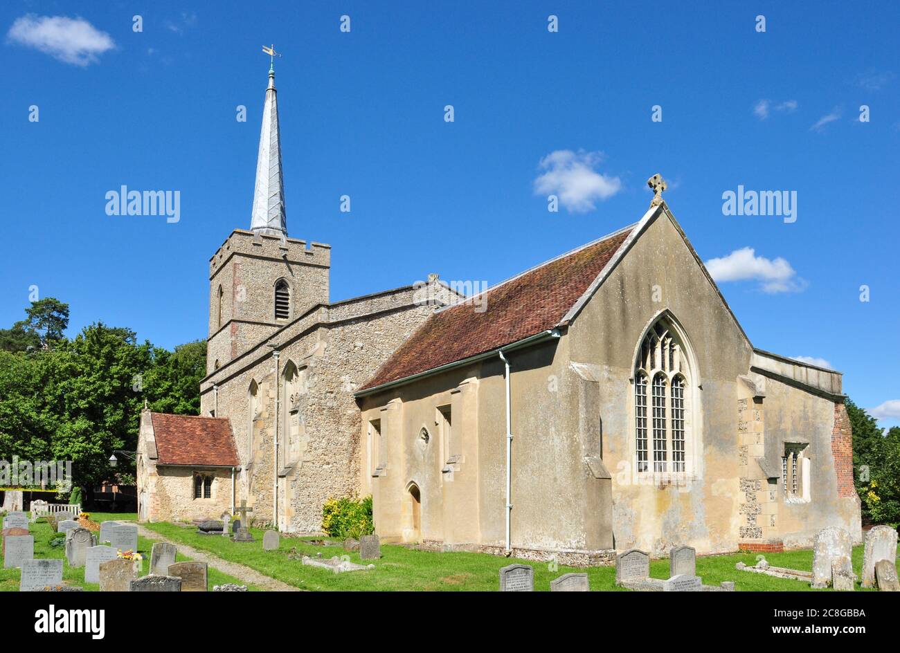 St John the Baptist Parish Church, Cottered, Hertfordshire, England, UK Stock Photo