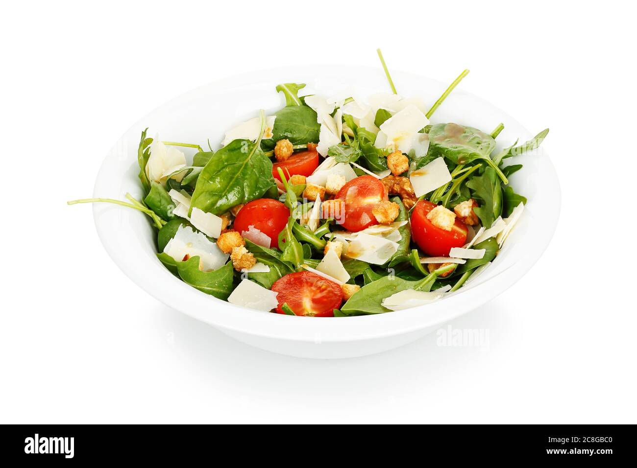 bowl of italian salad isolated on white Stock Photo Alamy