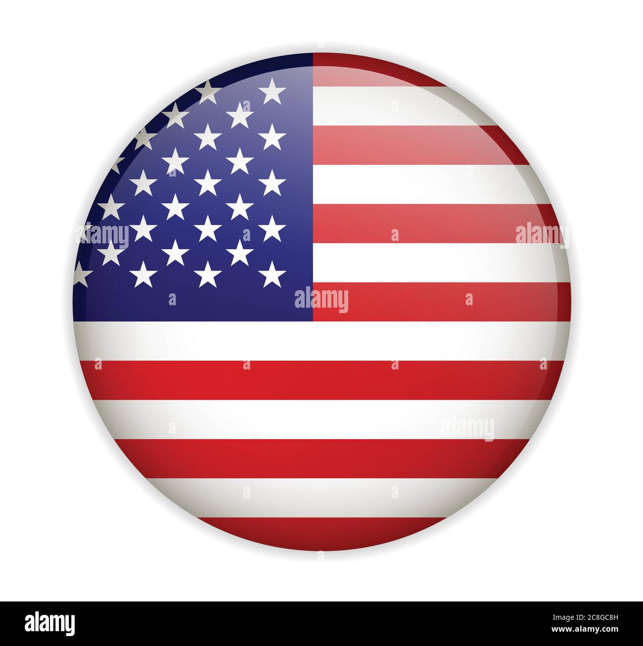 USA flag vector illustration isolated on white background.USA flag ...