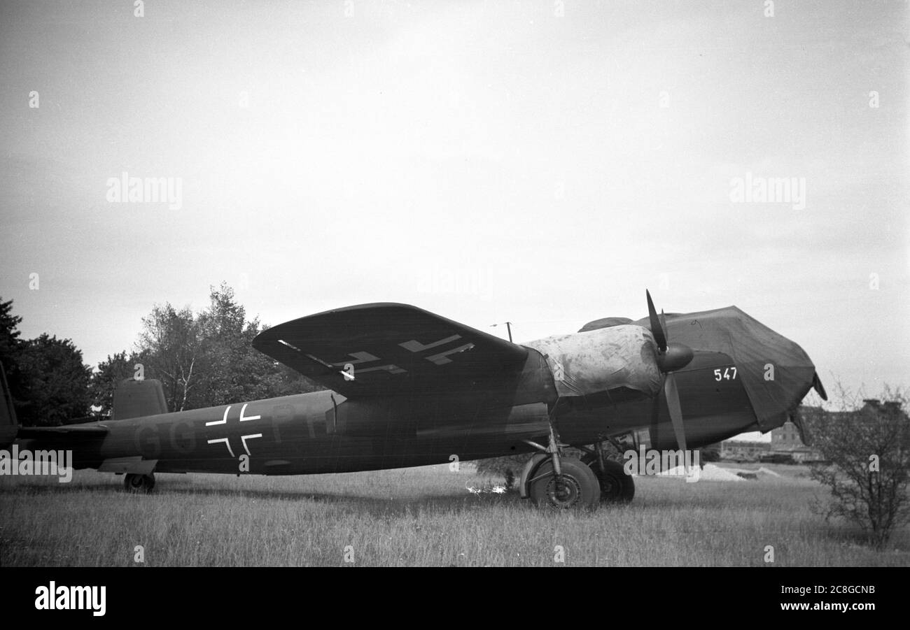 Wehrmacht Luftwaffe Dornier Do 217 E - German Air Force Bomber Do 217E Stock Photo