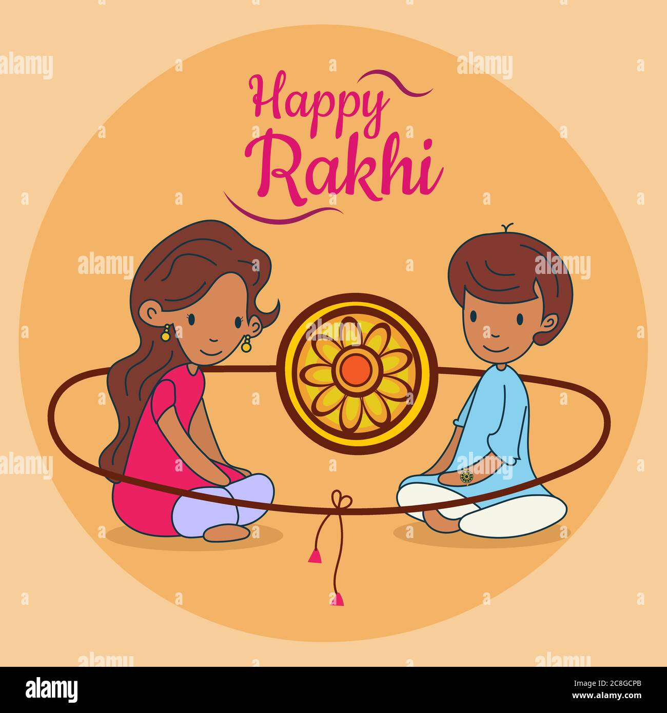 Happy Raksha Bandhan, Rakhi, brother and sister love greeting ...