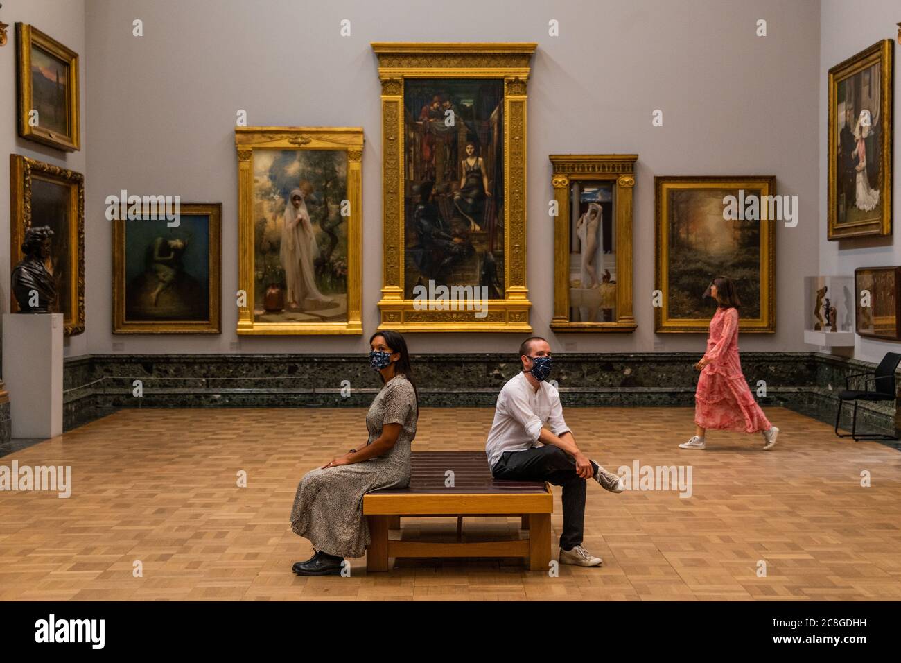 London, UK. 24th July, 2020. Works in the 1840's gallery - The Tate Britain re-opens on Monday. Visitors are asked to follow guidance on social distancing etc, in line with advice from government following the easing of the lockdown. Credit: Guy Bell/Alamy Live News Stock Photo