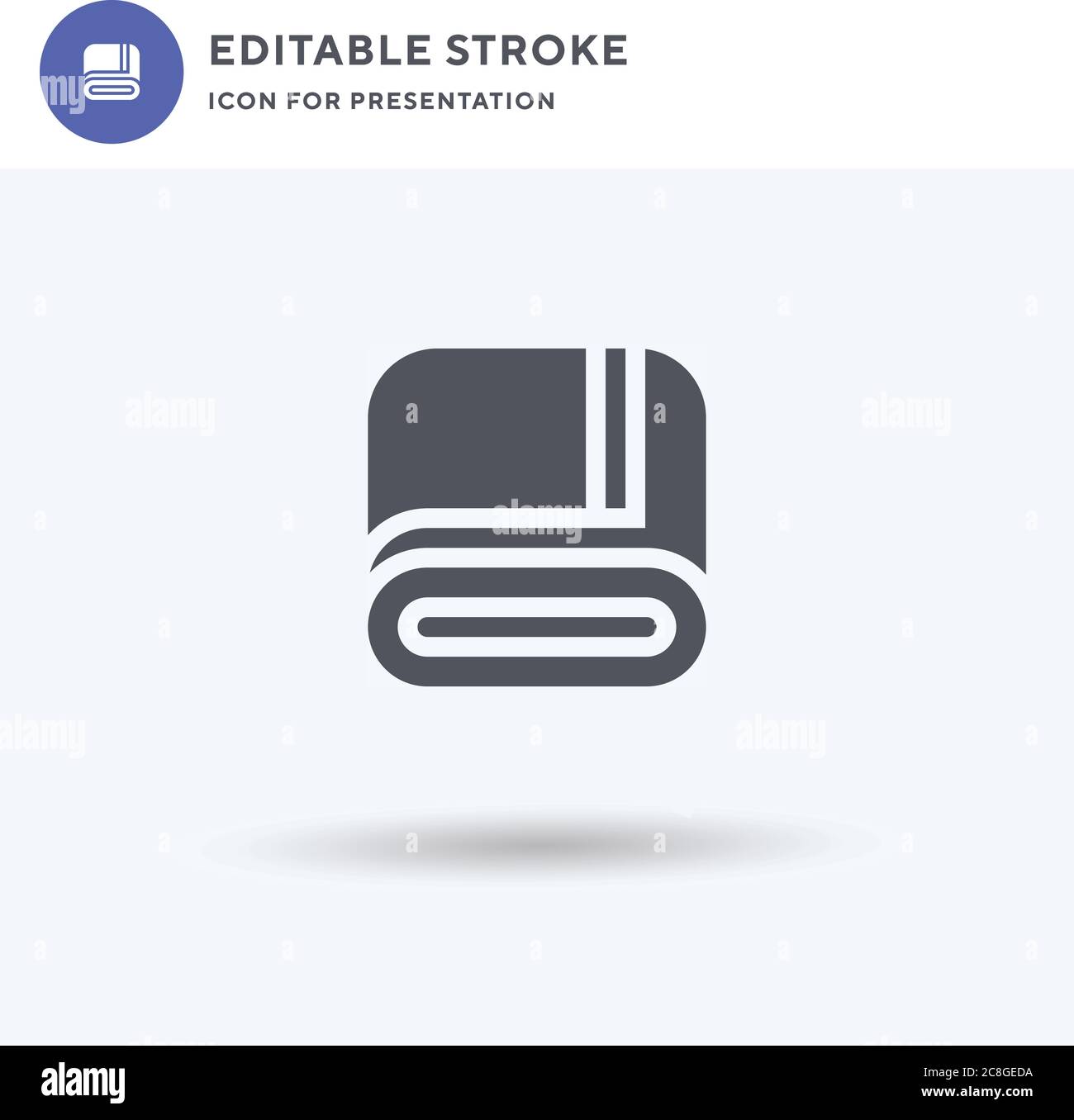 Blanket icon vector, filled flat sign, solid pictogram isolated on ...