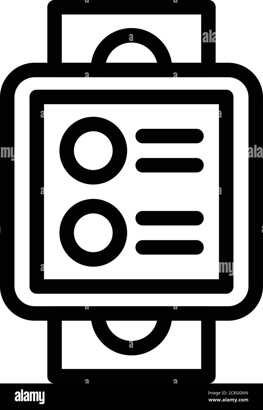 Workout smartwatch icon, outline style Stock Vector Image & Art - Alamy