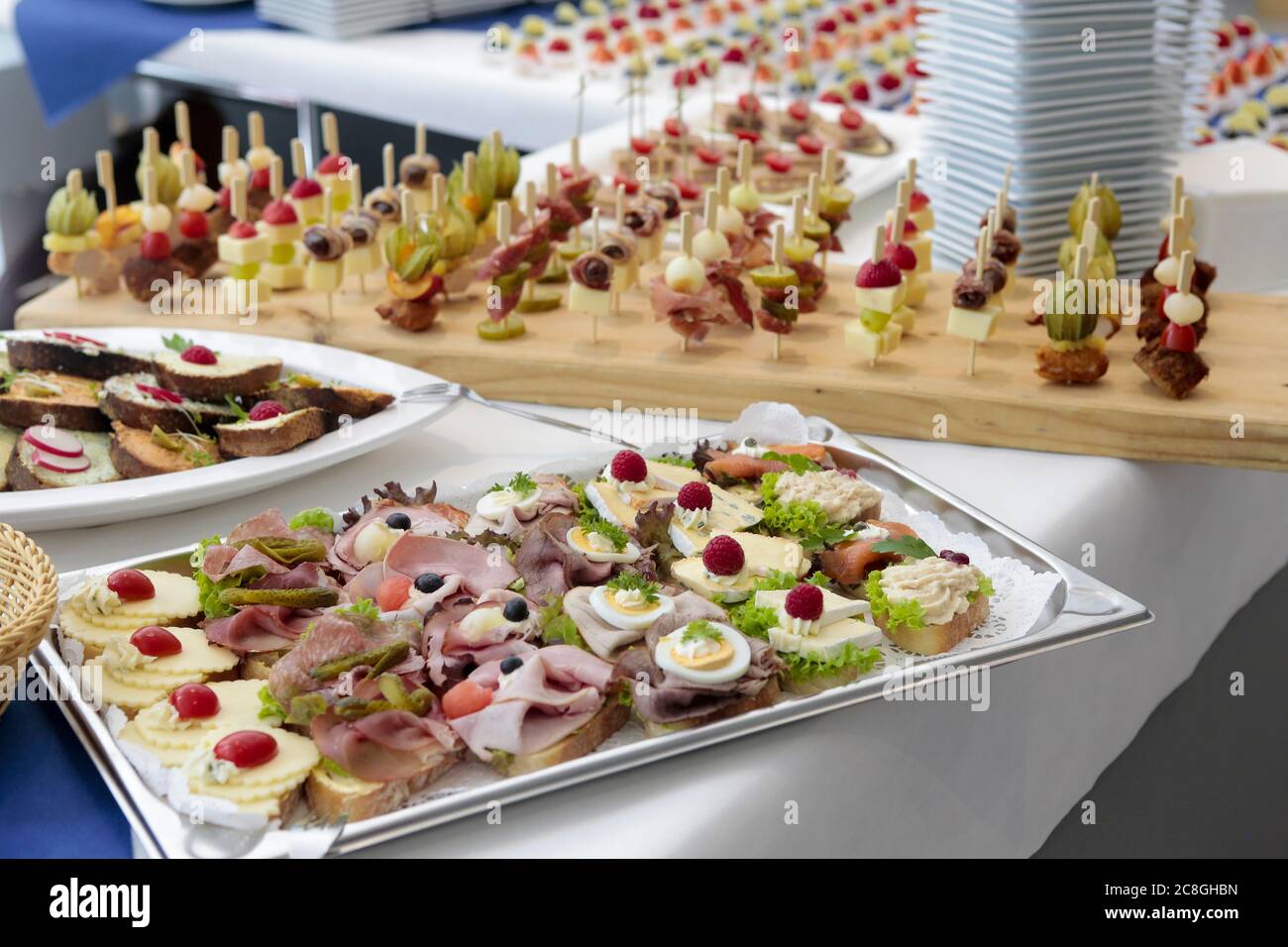 Cold buffet with appetizers, Germany Stock Photo Alamy