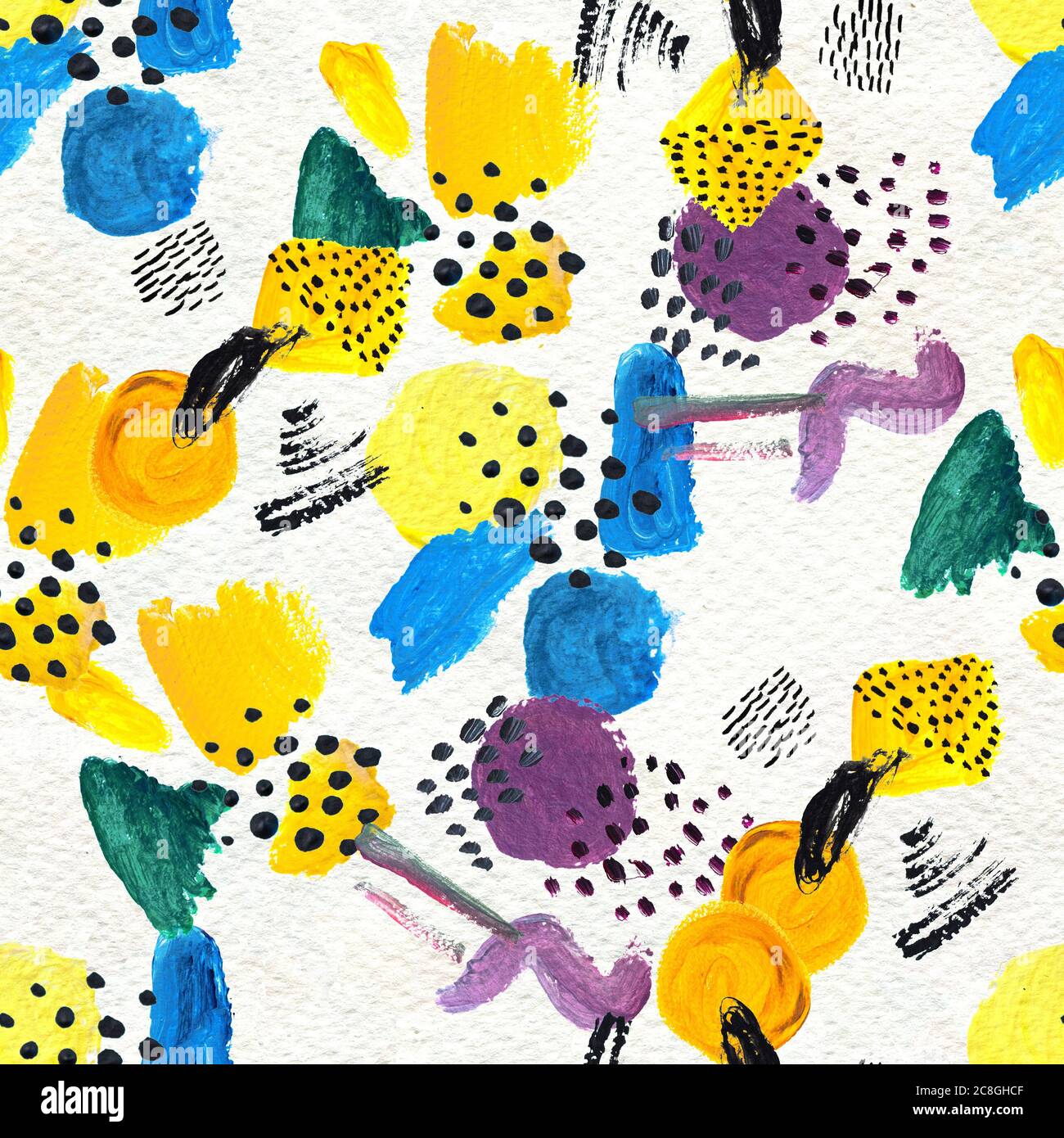 Seamless pattern made by hand drawn paint strokes Stock Photo - Alamy