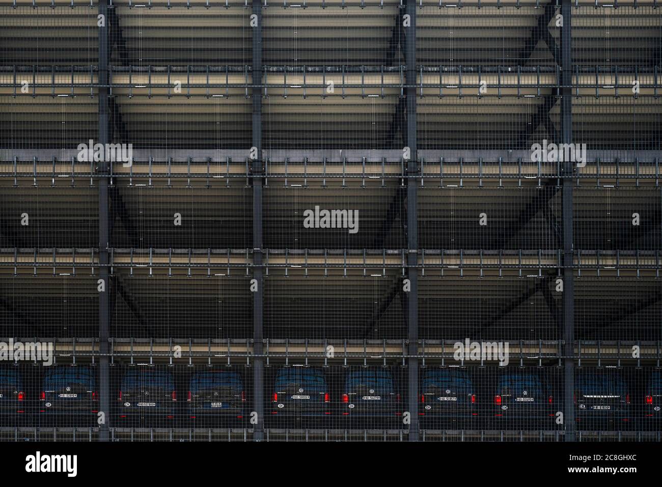 Empty parking garage Messe Zurich, Oerlikon, Switzerland Stock Photo