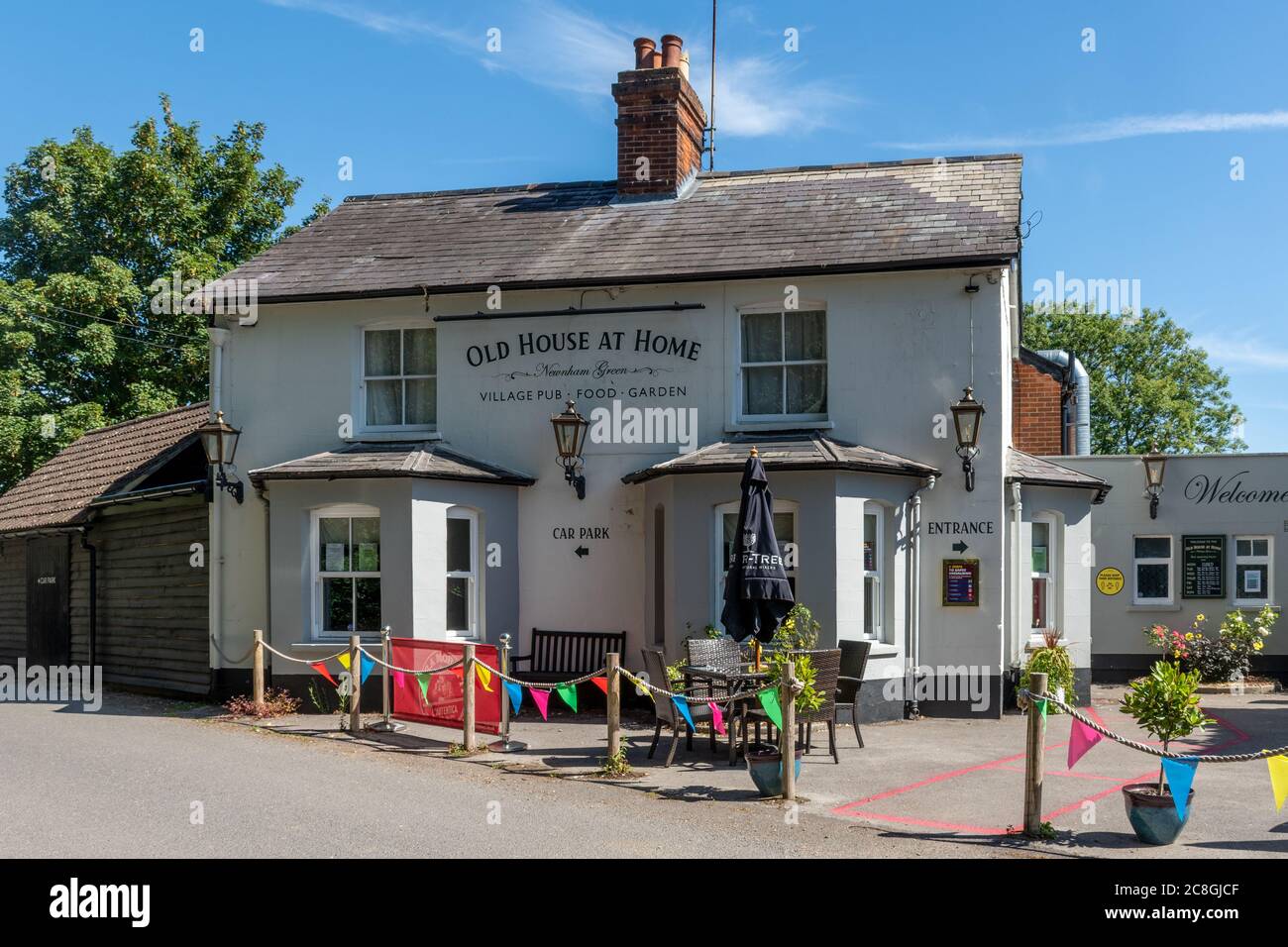 Old House at Home, a village pub in Newnham, Hampshire, UK Stock Photo
