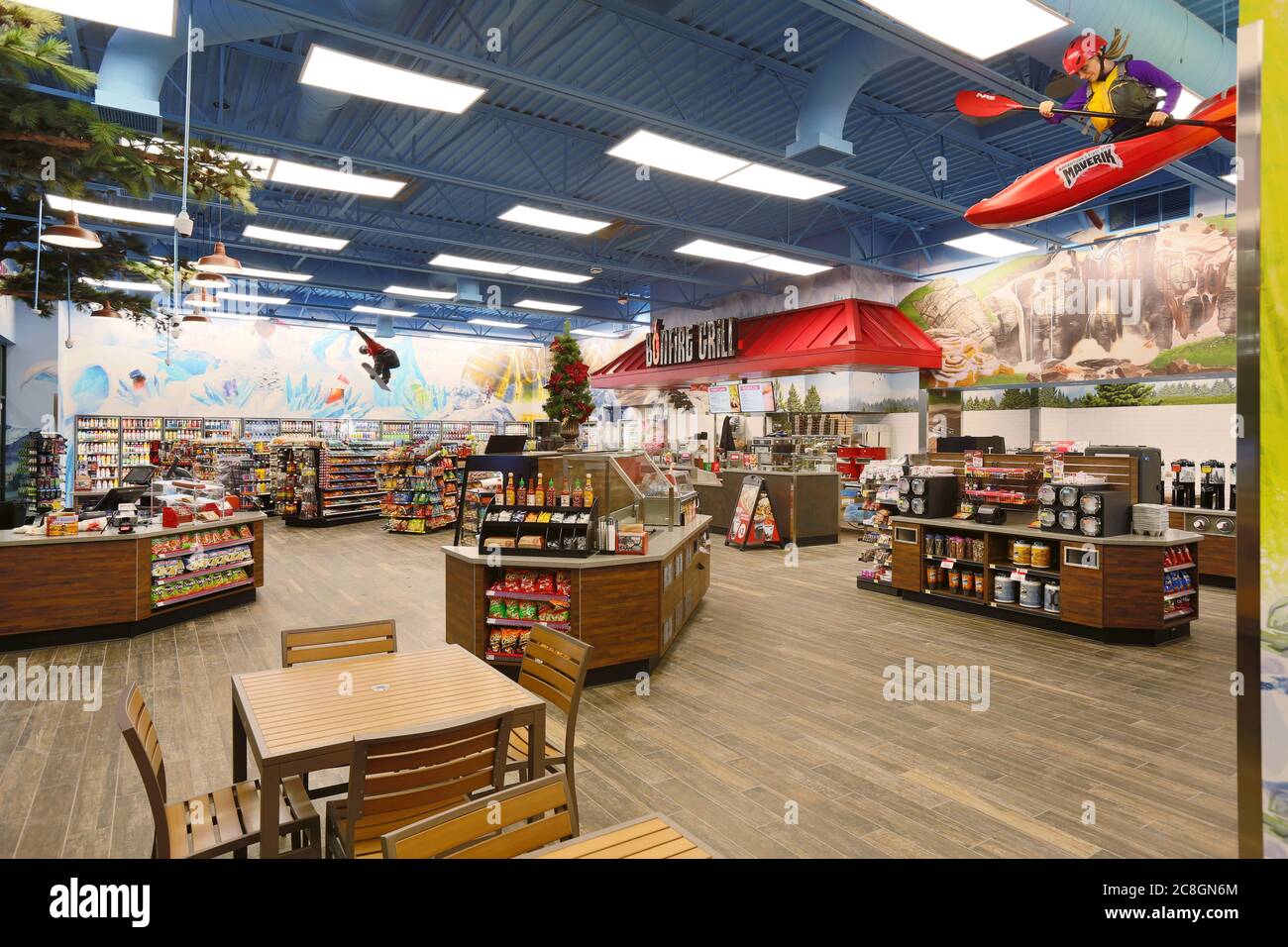 The interior of a Maverick Branded convenience store and gas station. Stock Photo