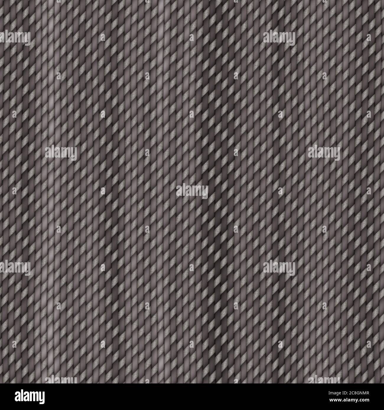 Seamless woven yarn texture background. Realistic wool thread warp weft effect pattern. Faux woven all over print textile fabric. Stock Photo