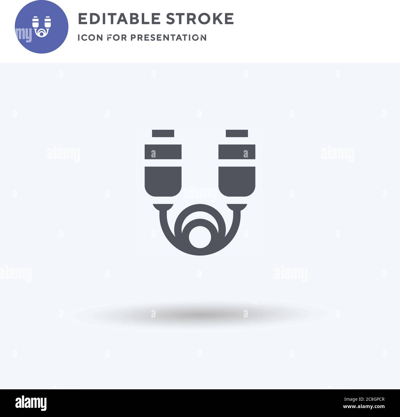 Plug icon vector, filled flat sign, solid pictogram isolated on white ...