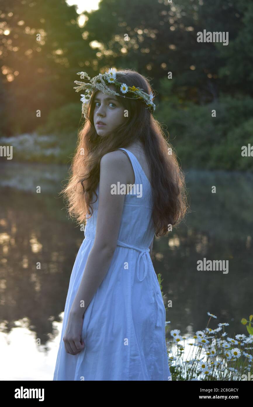 girl with white dress