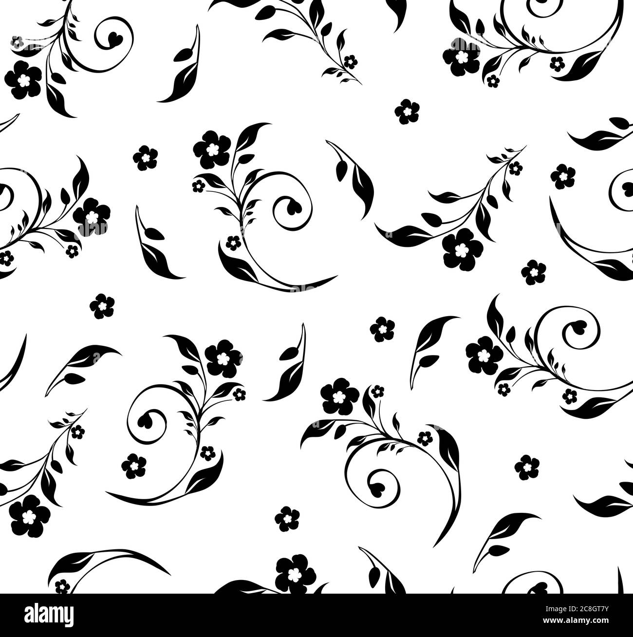vector illustration of a seamless floral pattern Stock Vector Image ...