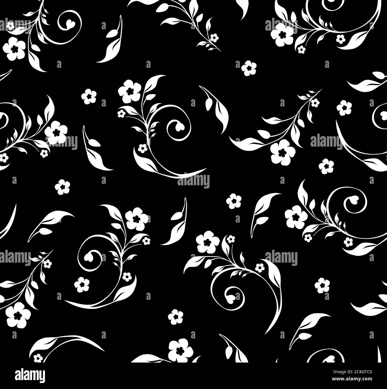 vector illustration of a seamless floral pattern Stock Vector Image ...