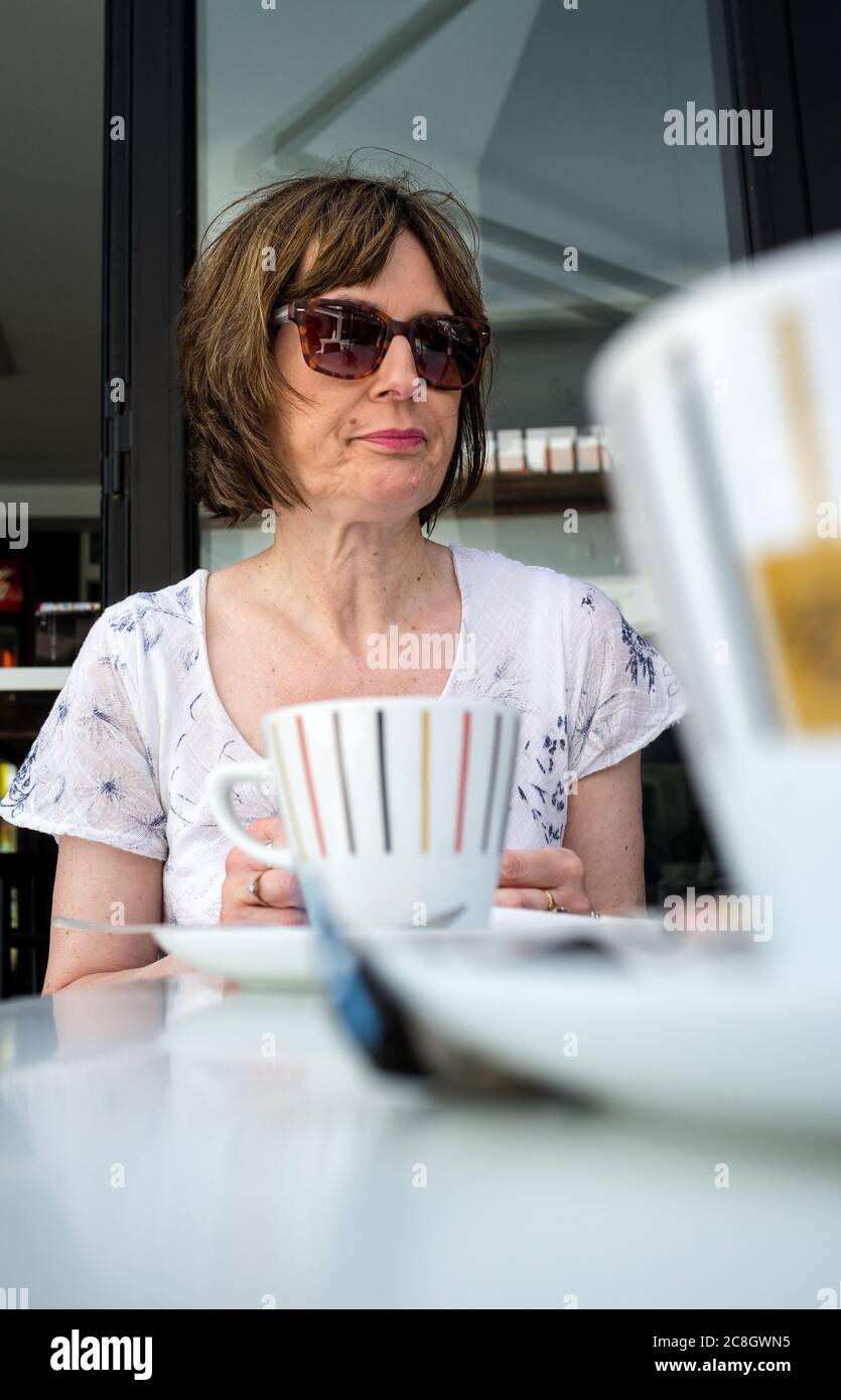 Coffee break, cafeteria (Costa Brava 2017 Stock Photo Alamy