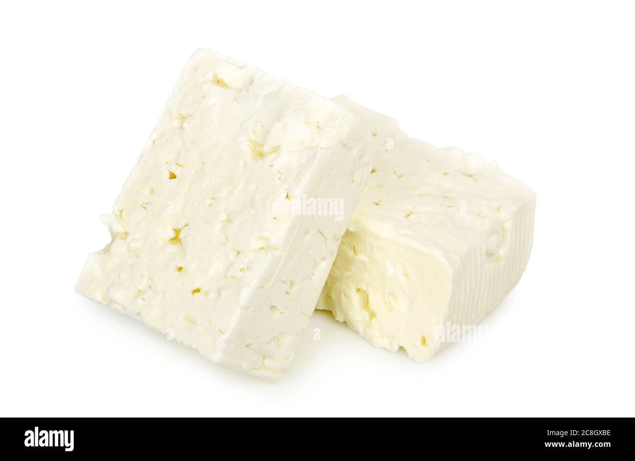 blocks of feta cheese isolated on white Stock Photo Alamy