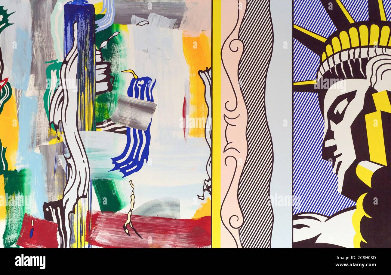 Painting with Statue of Liberty, Roy Lichtenstein, 1983, National Gallery of Art, Washington DC, USA, North America Stock Photo