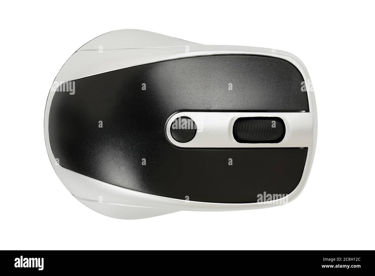 top view wireless computer mouse isolated on white Stock Photo