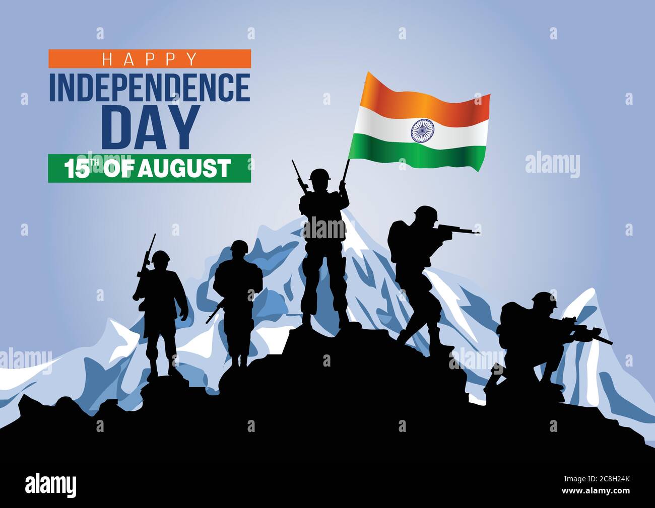 happy independence day India. vector illustration of Indian army ...