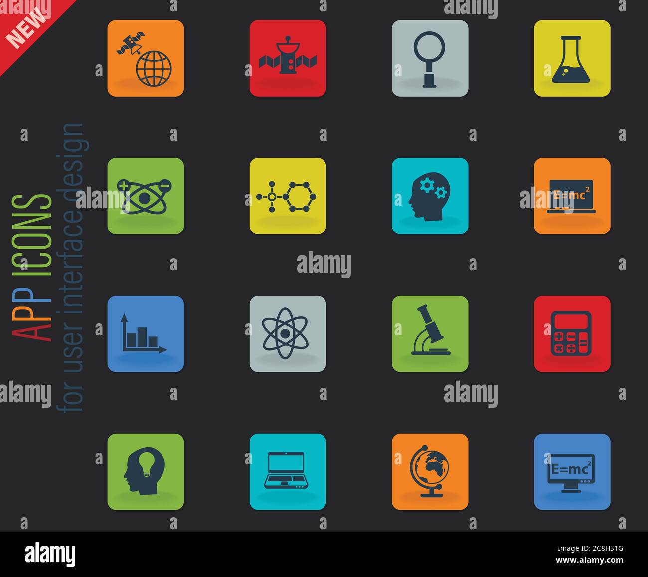 science icon set Stock Vector Image & Art - Alamy