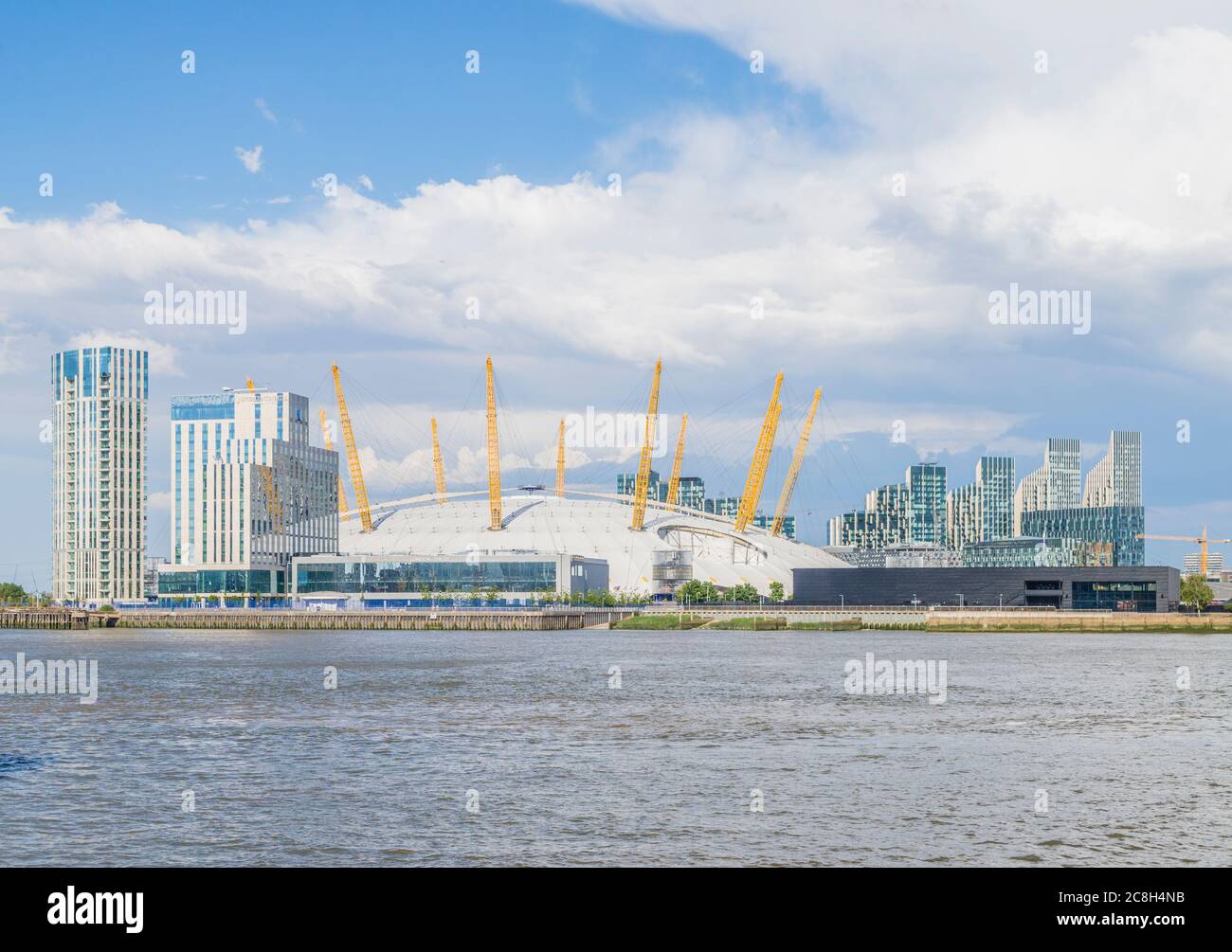 A typical view in Canary Wharf Stock Photo