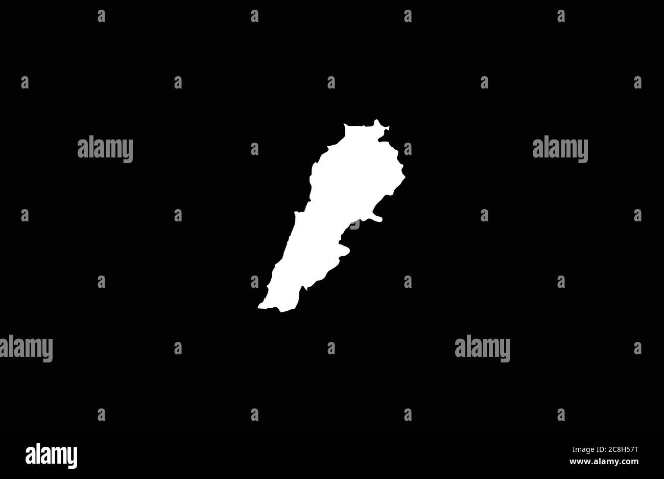 Lebanon map outline vector illustration Stock Vector Image & Art - Alamy