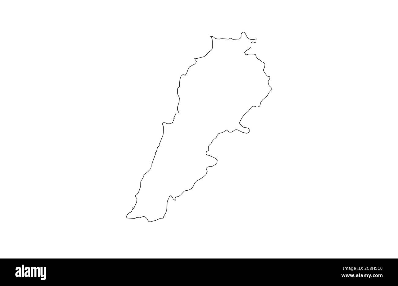 Lebanon map outline vector illustration Stock Vector Image & Art - Alamy