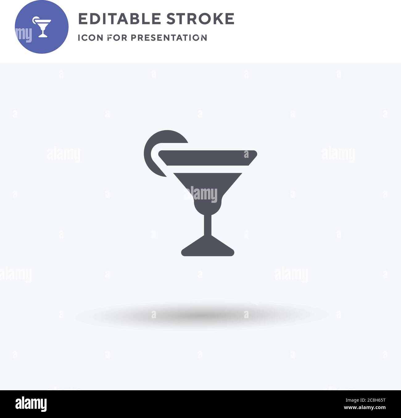 Cosmopolitan icon vector, filled flat sign, solid pictogram isolated on ...