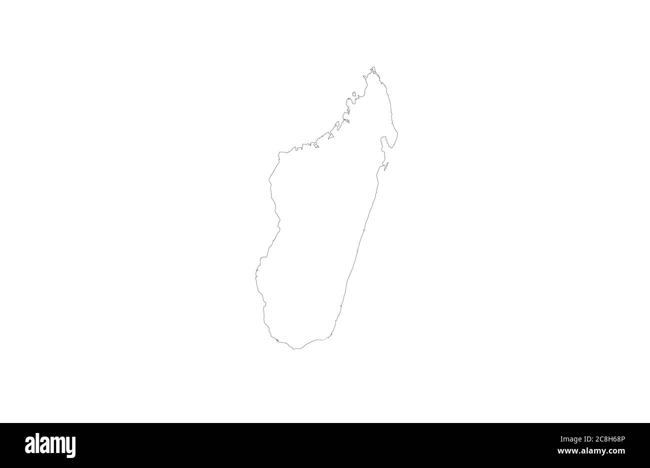 Madagascar map outline vector illustratoin Stock Vector