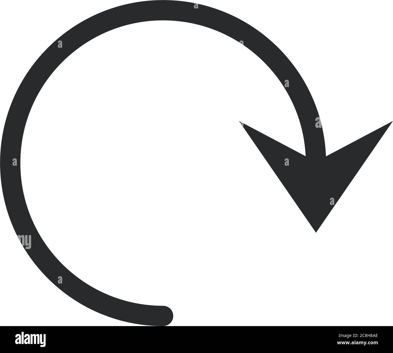 refresh arrow indication cycle silhouette style icon vector