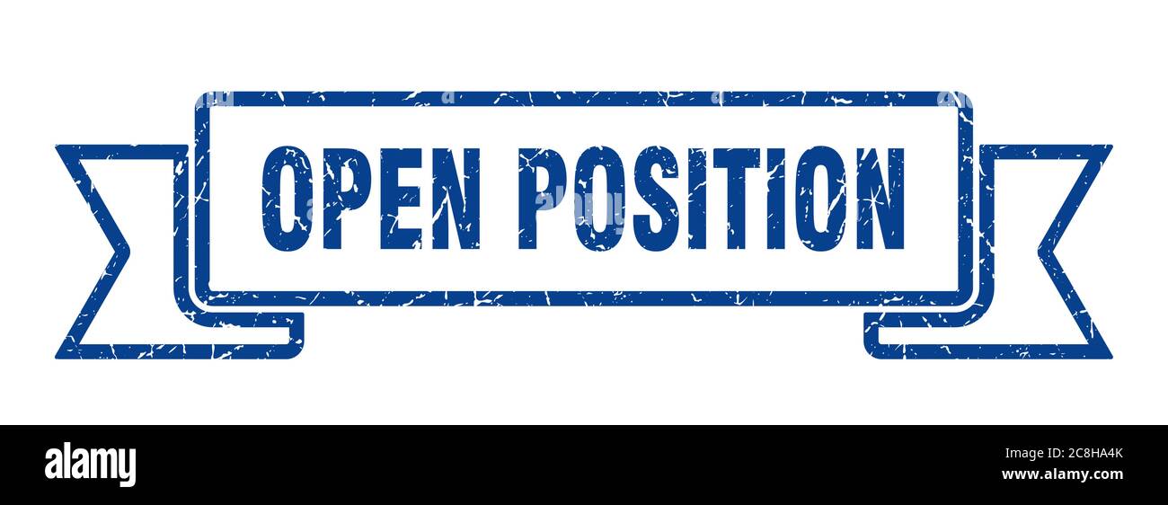 Open Psition open position ribbon sign. open position vintage retro band Stock ...