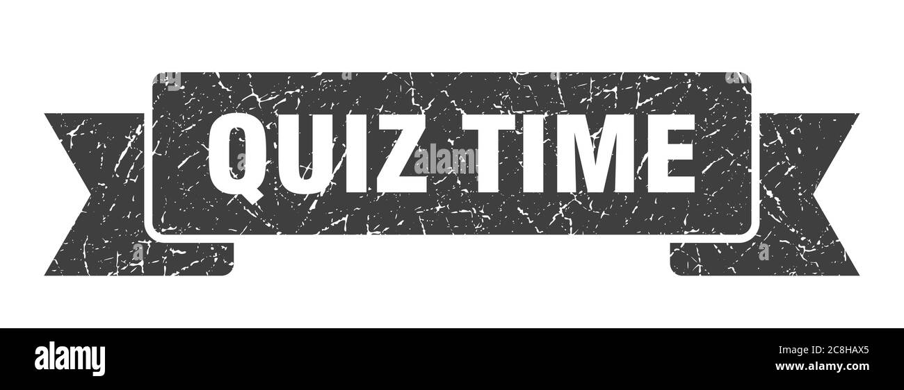 quiz time ribbon. quiz time isolated band sign. quiz time banner