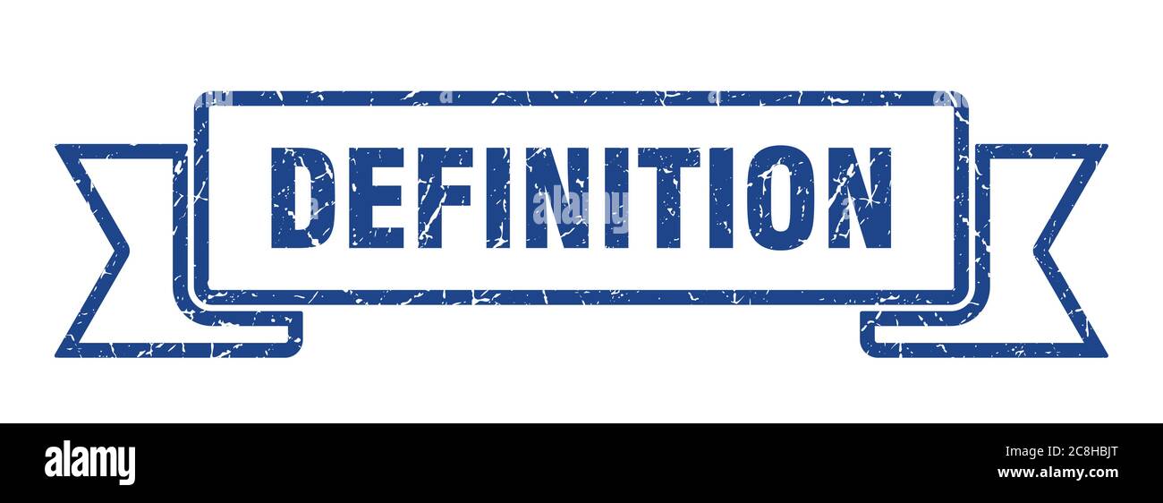 definition ribbon sign. definition vintage retro band Stock Vector