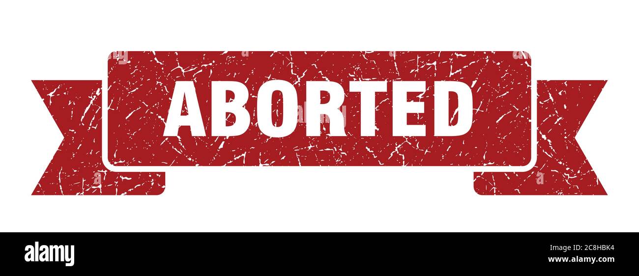 aborted ribbon sign. aborted vintage retro band Stock Vector Image ...