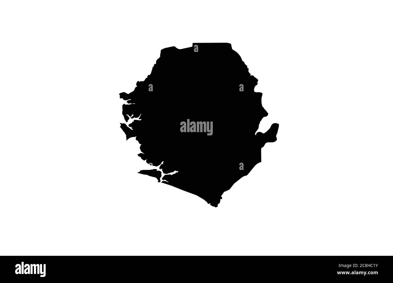 Sierra Leone map outline vector illustration Stock Vector Image & Art ...