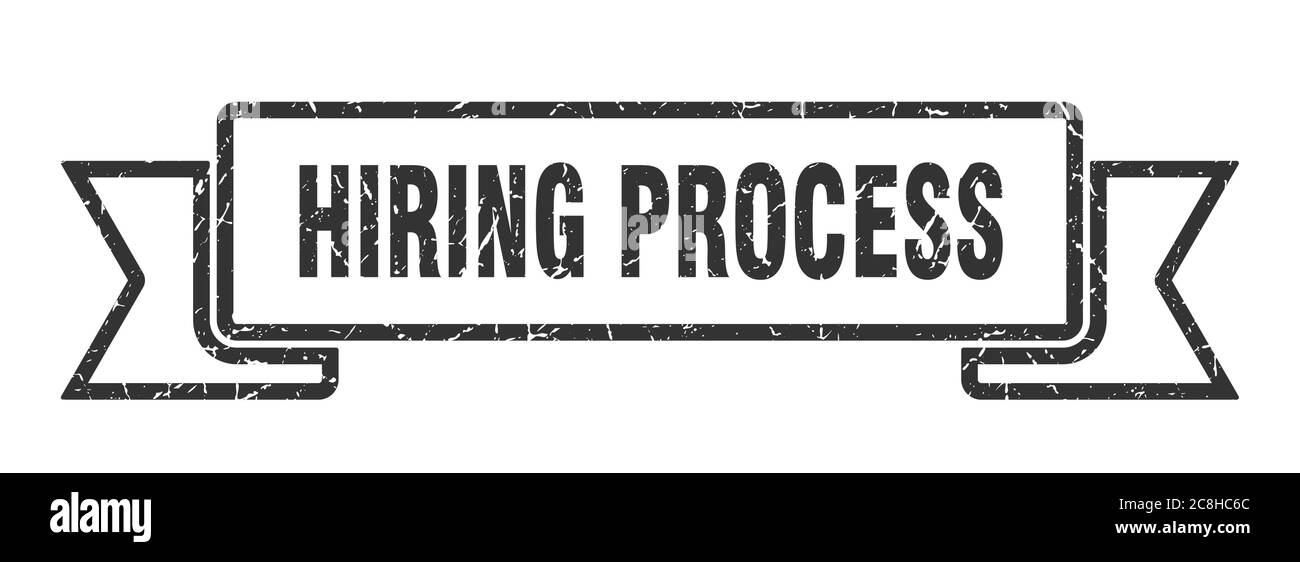 hiring process ribbon sign. hiring process vintage retro band Stock ...