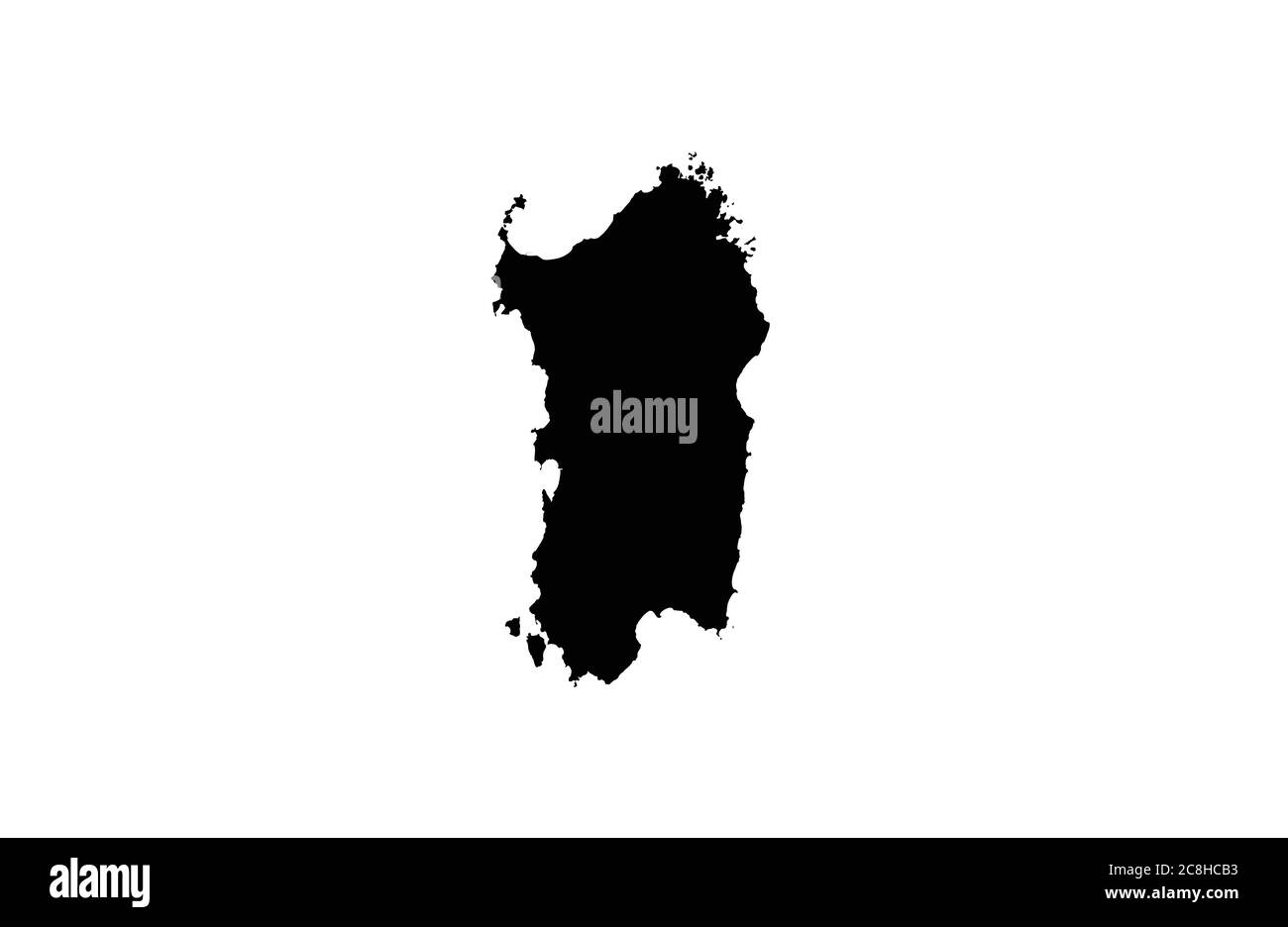 Sardinia map outline vector illustration Stock Vector Image & Art Alamy